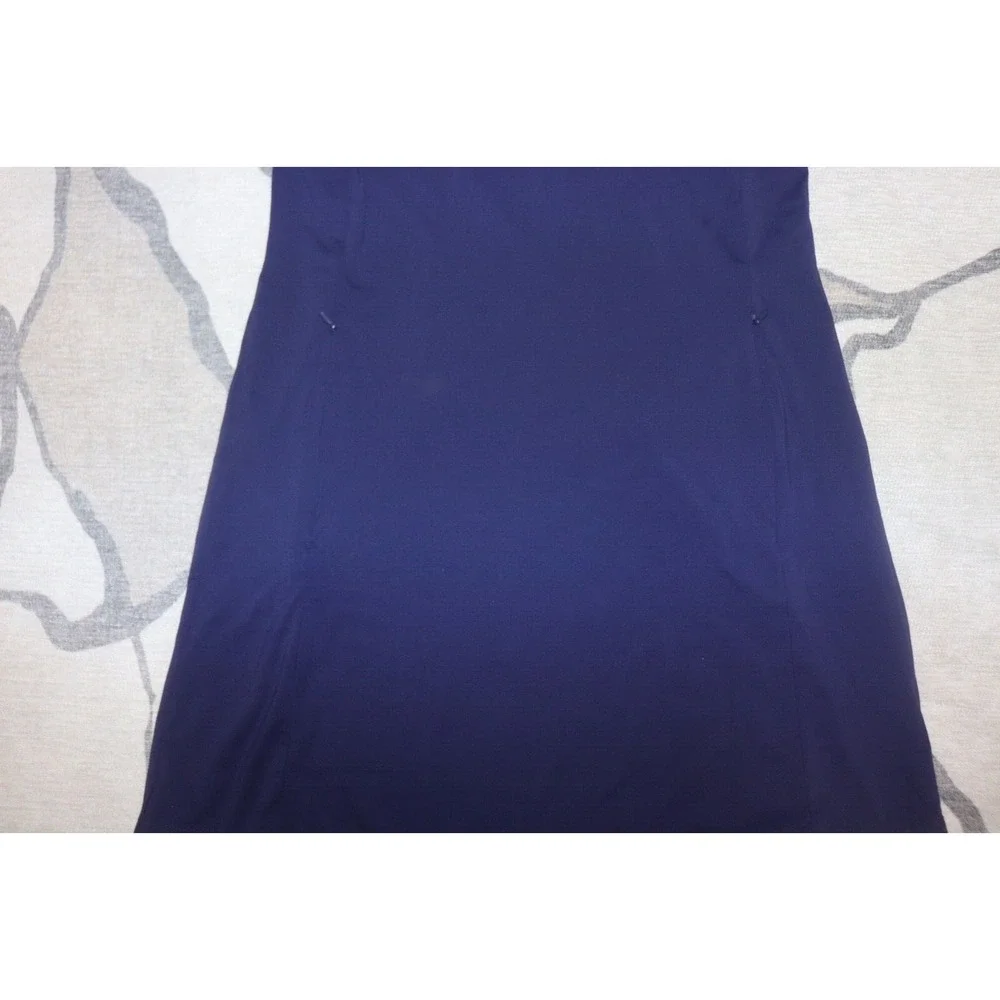 KINONA Sleeveless Golf Dress in Navy Blue with Orange XS - Picture 3 of 4